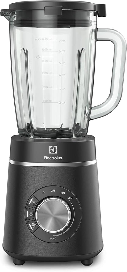 Black stainless steel blender resistant glass jar 2L capacity 3 pre-programmed recipes pulse function 1200W BLP70 127v